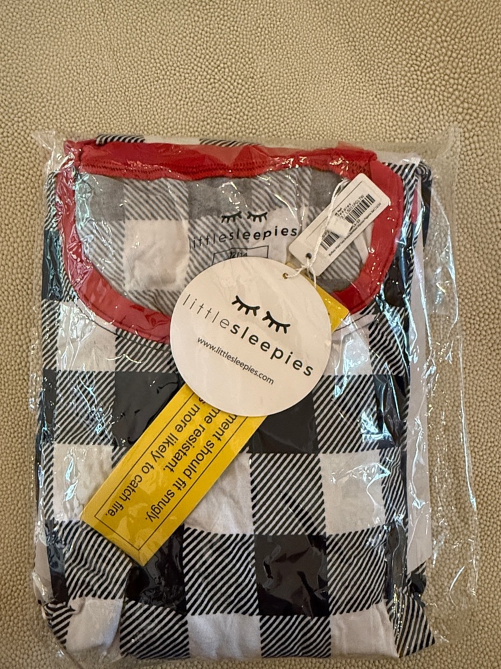 Little Sleepies buffalo plaid two piece pajama set 12/14